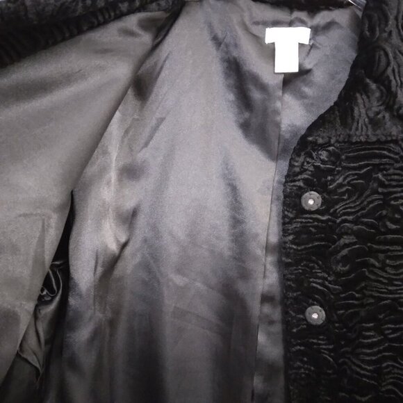 Chico’s | Faux Fur Textured Swing Jacket Black | Size XL - Picture 5 of 10